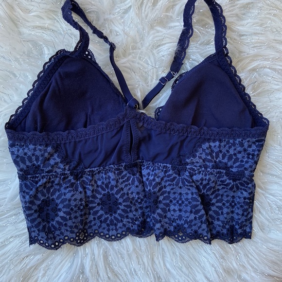 Blue Aerie Starry Floral Lace Longline Bralette - Picture 3 of 8
